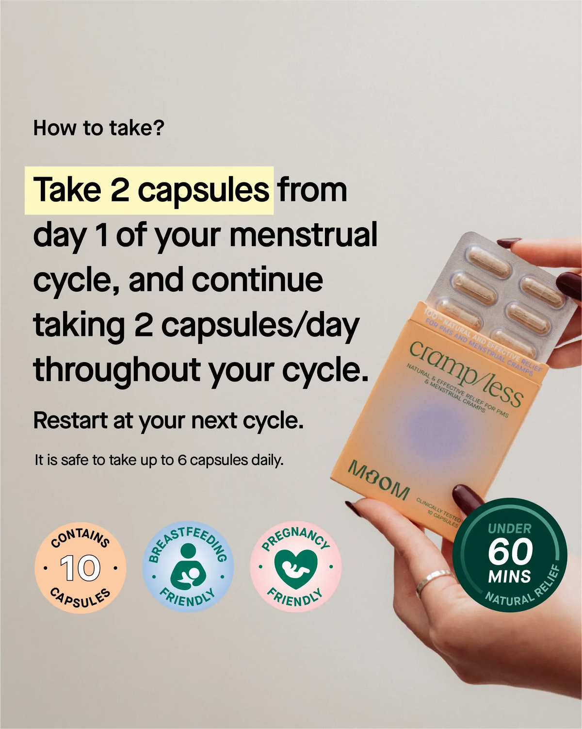 cramp/less blister pack